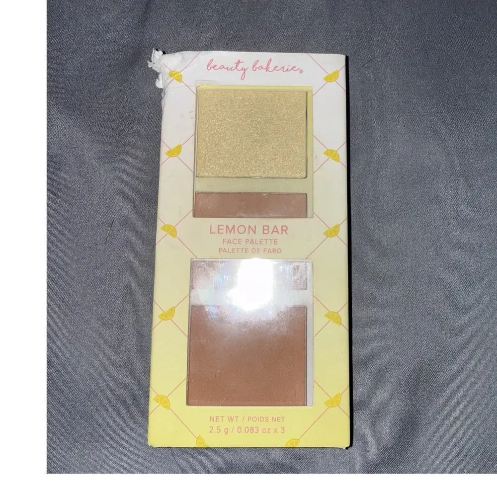 Beauty Bakerie Lemon Bar Face Palette pressed powder Gold Brown Vegan 2.5g x 3